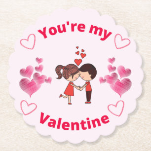 Du är min Valentine Underlägg Papper
