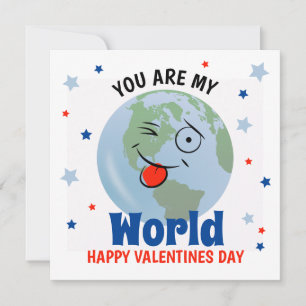Du är min värld VALENTINES DAY HELGDAG Julkort