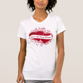 Du är min ynkliga Valentine! Red Hearts Tee