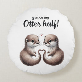 Du är min yttre halvfyllning rund kudde
