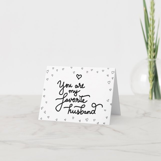 Du är mina favorithjärtan i Make.. Helgkort (Framsida)