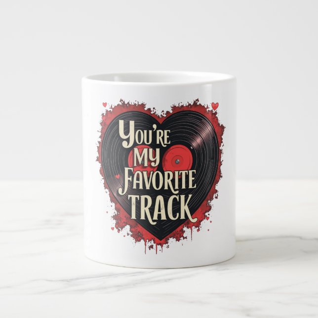 Du är Mina favoritspår Jumbo Mugg (Framsidan)