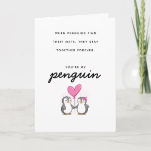 Du är mina Penguin-partners för Life Valentines da Kort