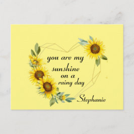 Du är mina solblommor, kärlek citat vykort