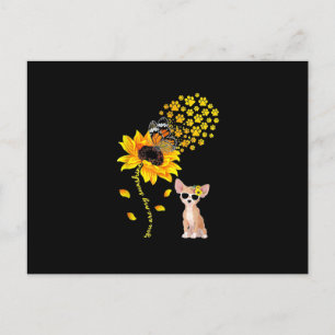 Du är mina solrosblommor Chihuahua Manar Women Helg Vykort