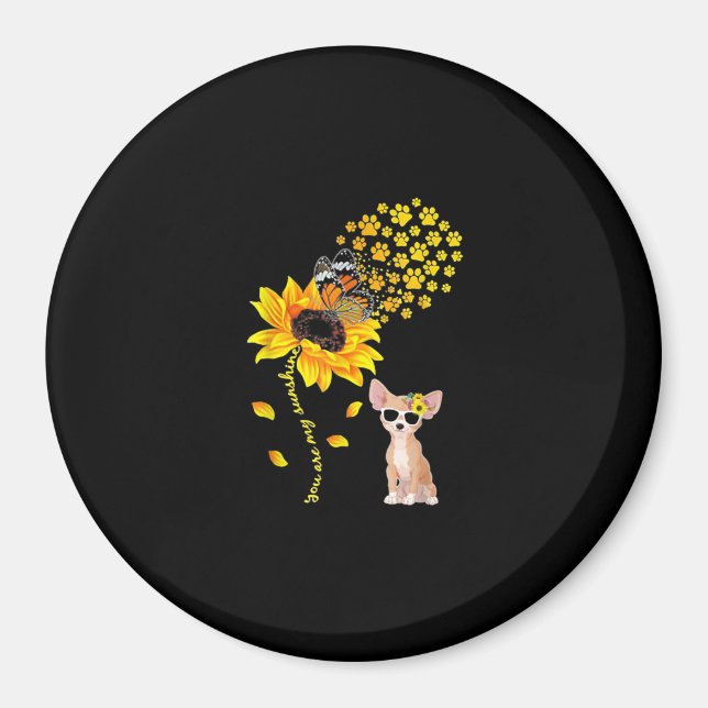 Du är mina solrosblommor Chihuahua Manar Women Magnet (Framsidan)