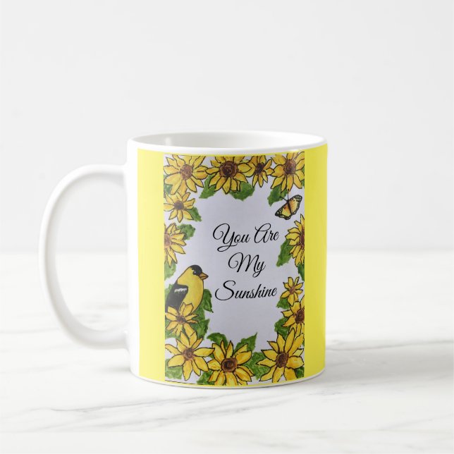 Du är mina solskenblommor i Lycklig Kaffemugg (Vänster)