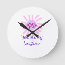 Du är mina solstrålar i lila rosa pastel sol