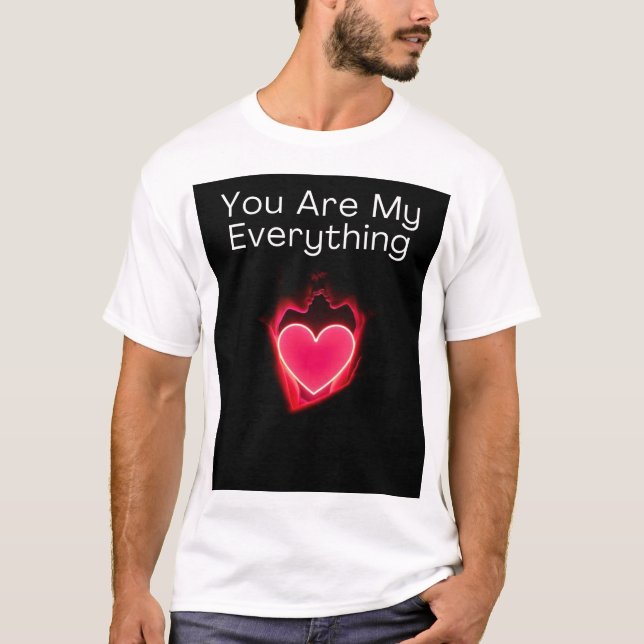 Du är mina valentinskjortor. t shirt (Framsida)