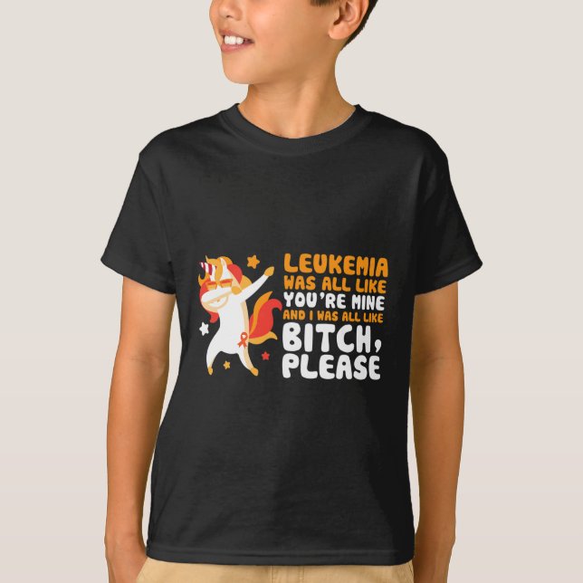 Du är Mine, snälla Unicorn Leukemia Awareness Gift T Shirt (Framsida)