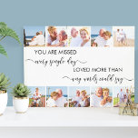 Du är Missad 10 Photo Collage Memory Dikt Canvastryck<br><div class="desc">Anpassningsbarna omsluten arbetsyta i minnet av din borttappad älskade en eller flera. Fotomallen är inställd så att du kan lägga till 10 av ditt eget bilder, som visas i kvadratiskt format eller i instagram-format. Dina foton från ett gräns längs kant och ram den långa dikt av minnesmärket, som lyder "du...</div>