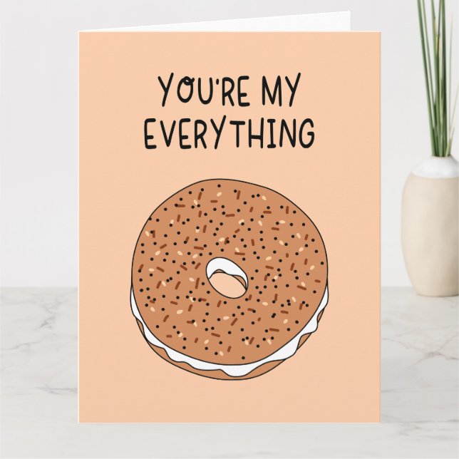 Du är mitt allt-Bagel-årskort Kort (Framsida)
