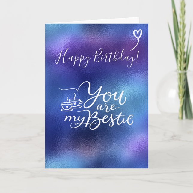 Du är mitt Bestie Grattis på födelsedagen-kort Häl Kort (Framsida)