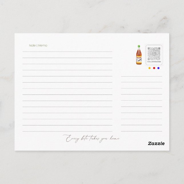 Du är mitt cafsa sua-pappkort vykort (Baksida)