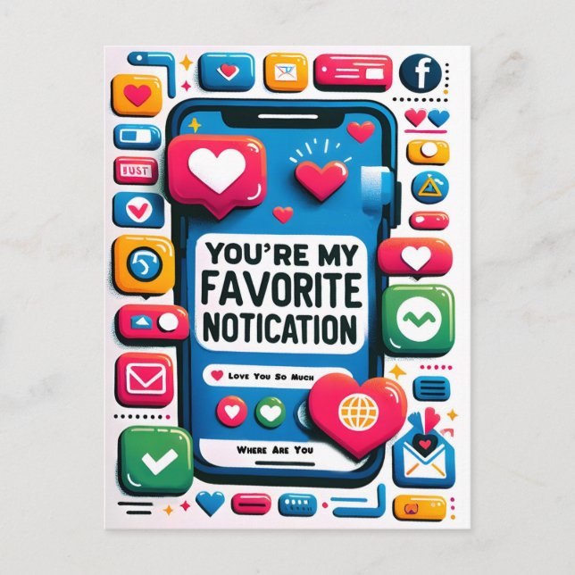 Du är mitt favoritmeddelande. helg vykort (Framsida)