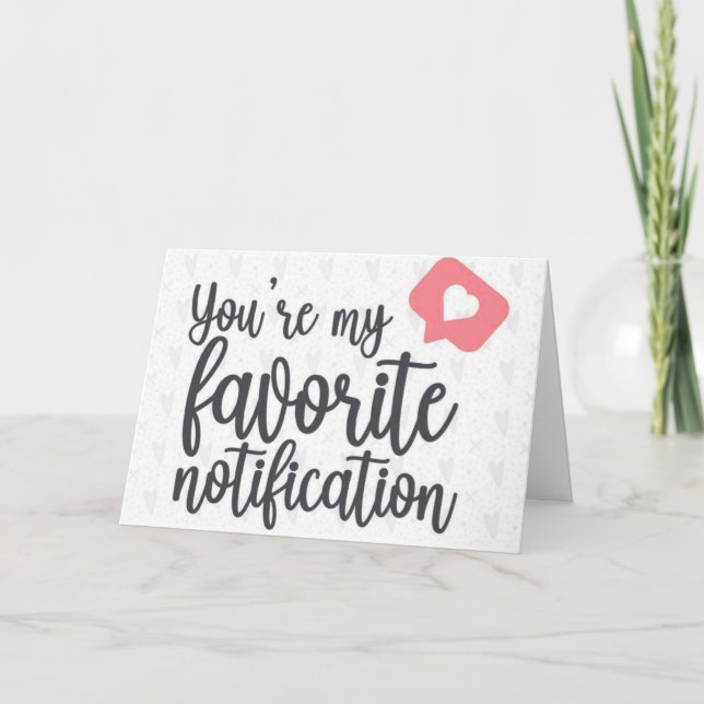 **DU ÄR MITT FAVORITMEDDELANDE** KÄRLEK-KORT HELGKORT (Framsida)