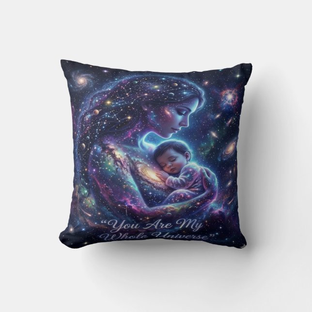 Du Är Mitt Hela Universum Kosmiska Mamma Baby Gala Kudde (Framsida)