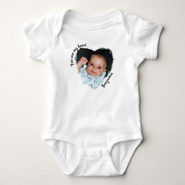 Du är mitt hjärta. . Personligt Hjärtformade foto T Shirt (Framsida)