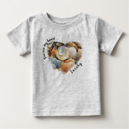 Du är mitt hjärta. . .Seashells på Beach Sand T Shirt