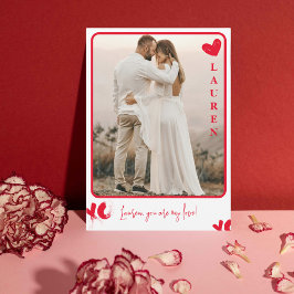Du är mitt Kärlek-fotokort Valentines day Julkort