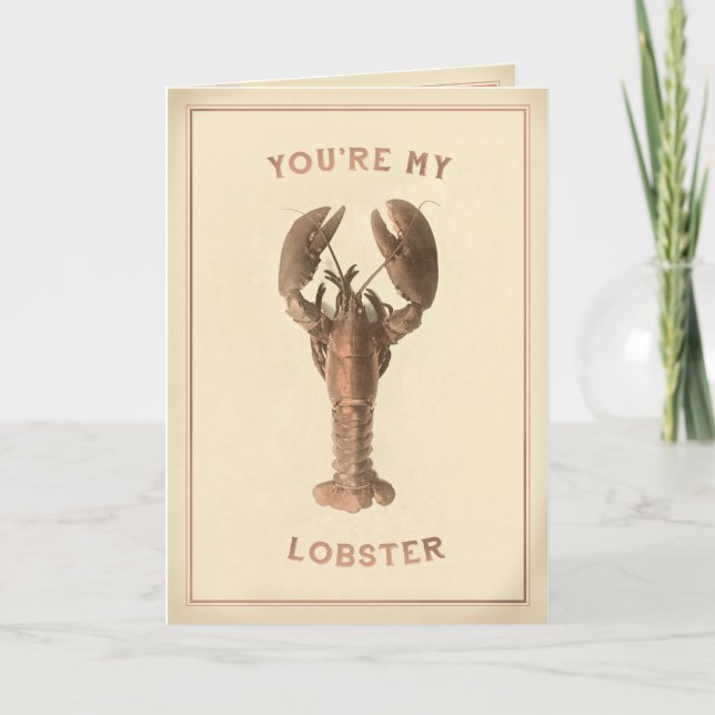 Du är mitt Lobster Hälsning Card Helgkort (Framsida)