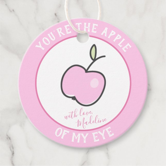 Du är mitt Öga, med kärlek - Rosa Gåvor Etiketter (Framsida)