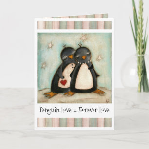 Du är mitt Penguin - Valentines day-kort Helgkort