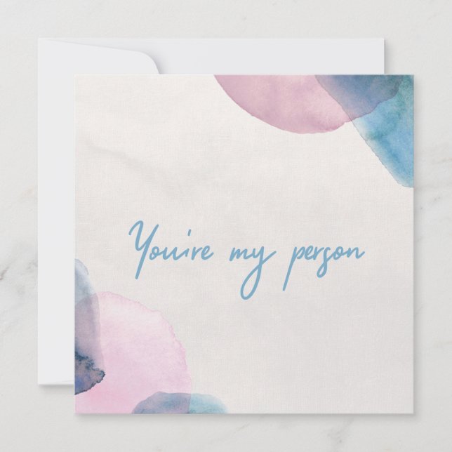 Du är mitt personkort tack kort (Framsida)