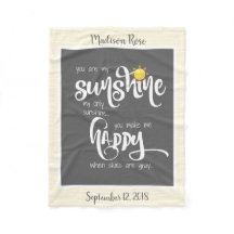 Du är mitt solsken, grått/gult, personlig