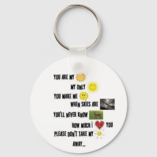 Du är mitt solsken - Keychain Nyckelring