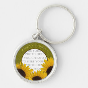 Du är mitt solsken KeyChain Rund Silverfärgad Nyckelring