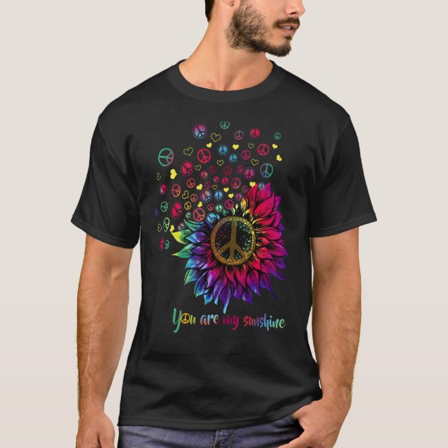 Du är mitt solskensfärgade Fredstecken Solrosolblo T Shirt (Framsida)