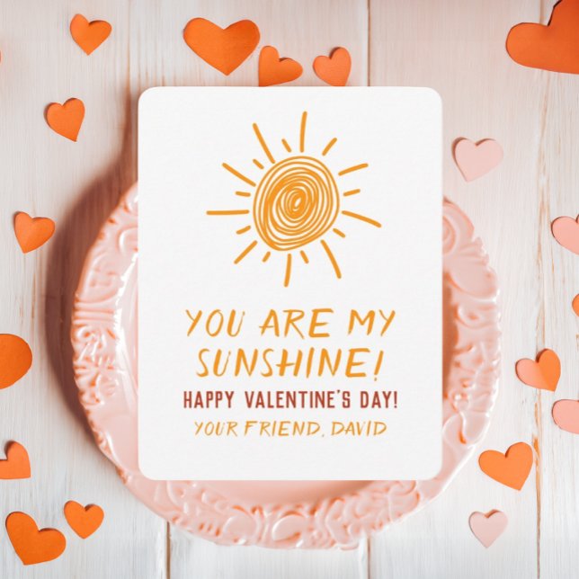 Du är mitt solskenskort Sol Teckning Valentine Car Julkort (Skapare uppladdad)