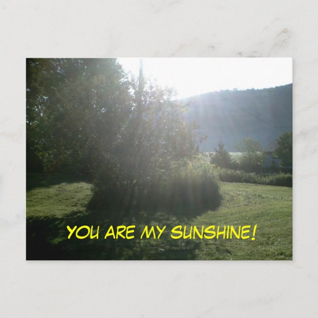 DU ÄR MITT SUNSHINE-vykort Vykort (Framsida)