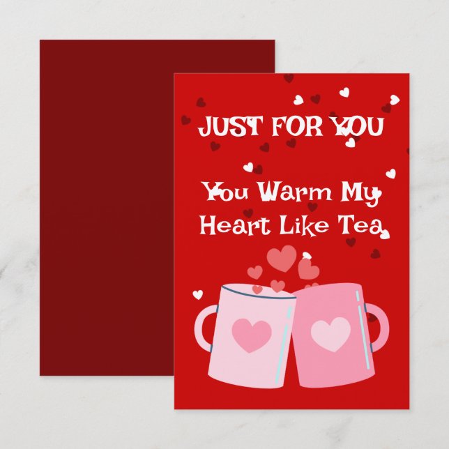 Du är mitt Tea Time Delight Card Tack Kort (Fram/baksida)