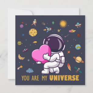Du är mitt Universe - Cute Astronaut Kärlek-kort