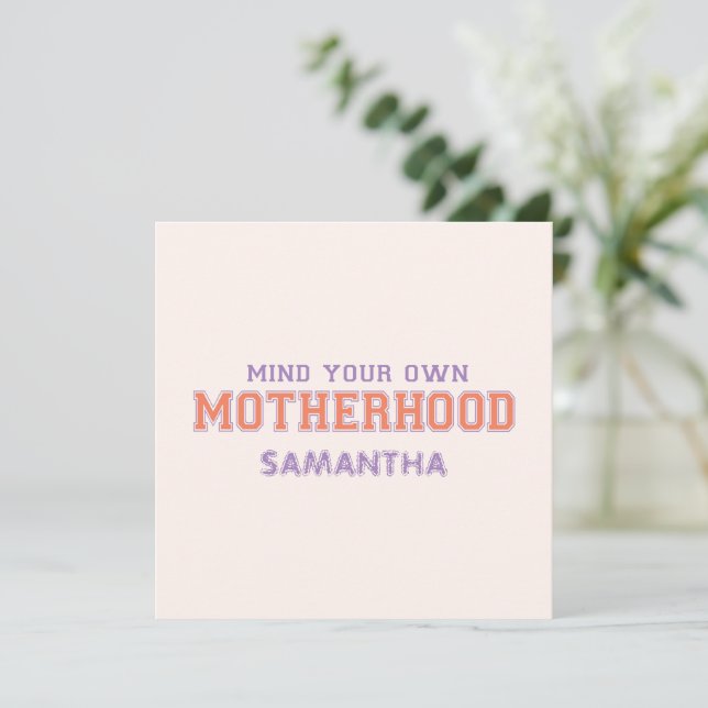 Du är Moderskap. (Stående Fram)