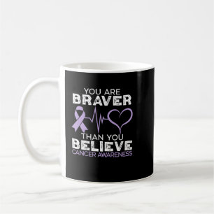 Du är Modigare än du tror på cancerstöd Kaffemugg