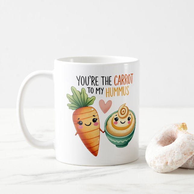 "Du är moroten på mitt hummus - Kaffemugg (Med munk)