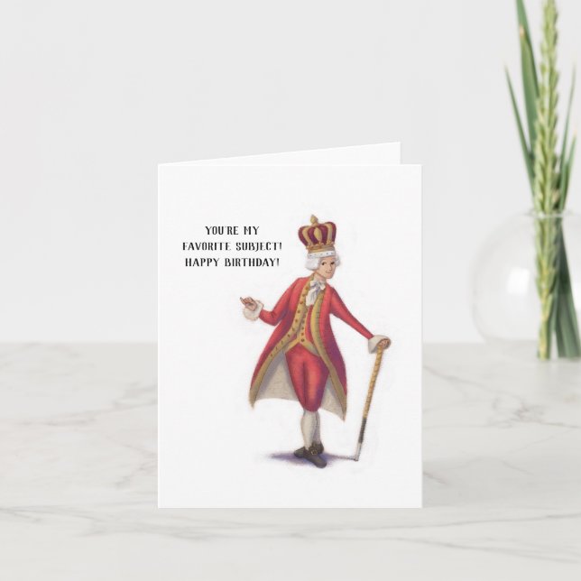 Du är My Favorite Subjekt Hamilton Birthday Card Kort (Framsida)