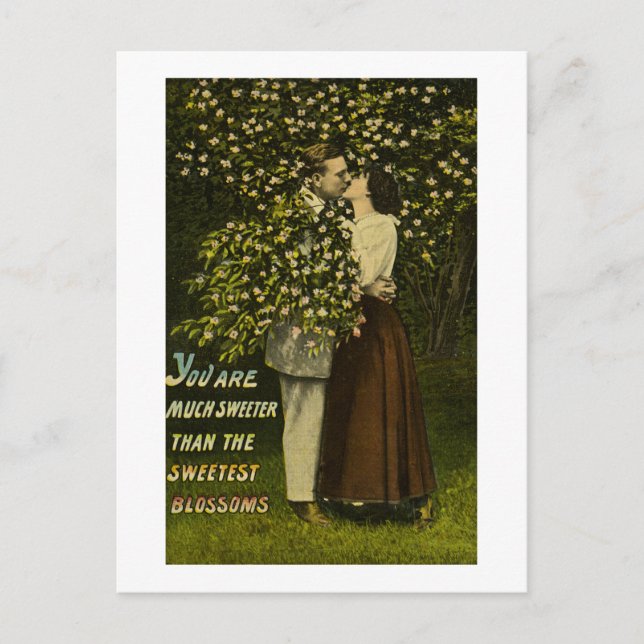 Du är mycket sötare än den sötaste Blommarna Vykort (Framsida)