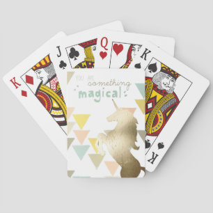 Du är något magiskt Guld Unicorn Casinokort
