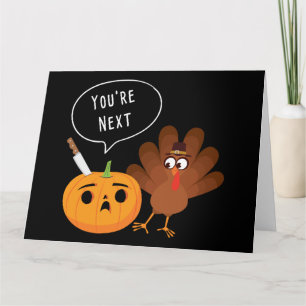 Du är nästa roliga pumpa Thanksgiving kalkon Kort