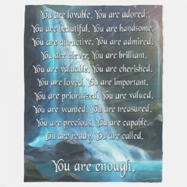 Du är nog - Fleece Blanket