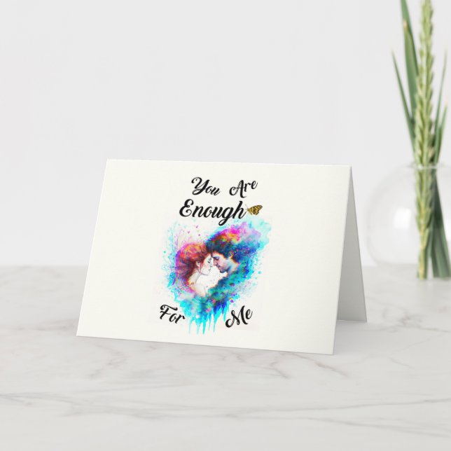 Du är nog för mig Bestie par Kärlek Valentine Tack Kort (Framsida)