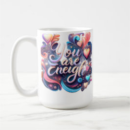 Du Är Nog — Inspirerande Kaffe/Te-mugg Med Uppbygg Kaffemugg