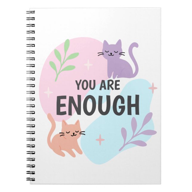 Du Är Nog katt affirmation Anteckningsbok (Framsidan)