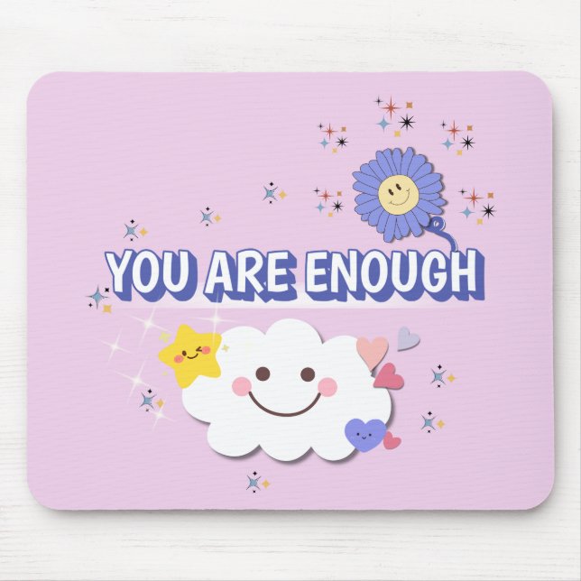 Du är nog - Lilac Flower Mousepad Musmatta (Framsidan)
