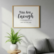 Du är nog | Minimalistisk inspirationsoffert