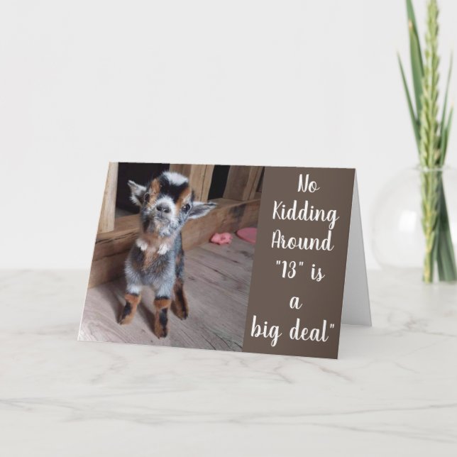 DU ÄR NU **A TEENAGER** 13 BIRTHDAY KÄRLEK! KORT (Framsida)